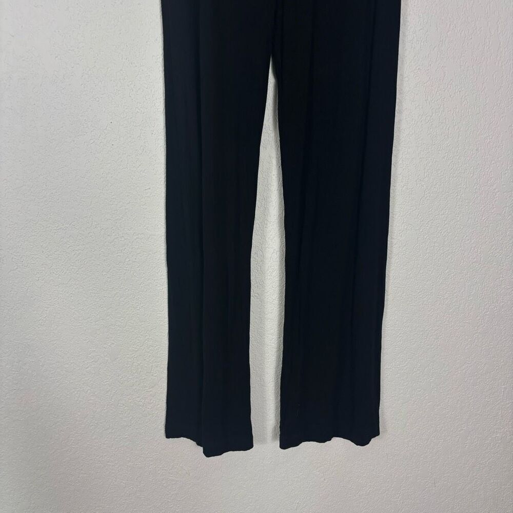 Skims Black Ribbed Loose Flare Pants Women's Size XS - Picture 4 of 10